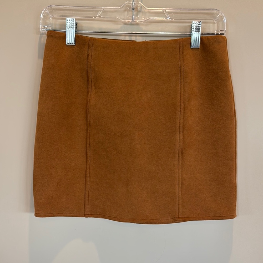 Brown Pencil Mini Skirt for Work